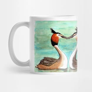 Great crested grebes in love Mug